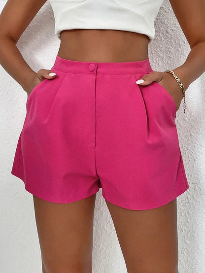 Sleek High Waisted Shorts with Belt