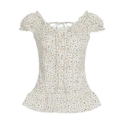 Shaylee Floral Puff Sleeve Blouse