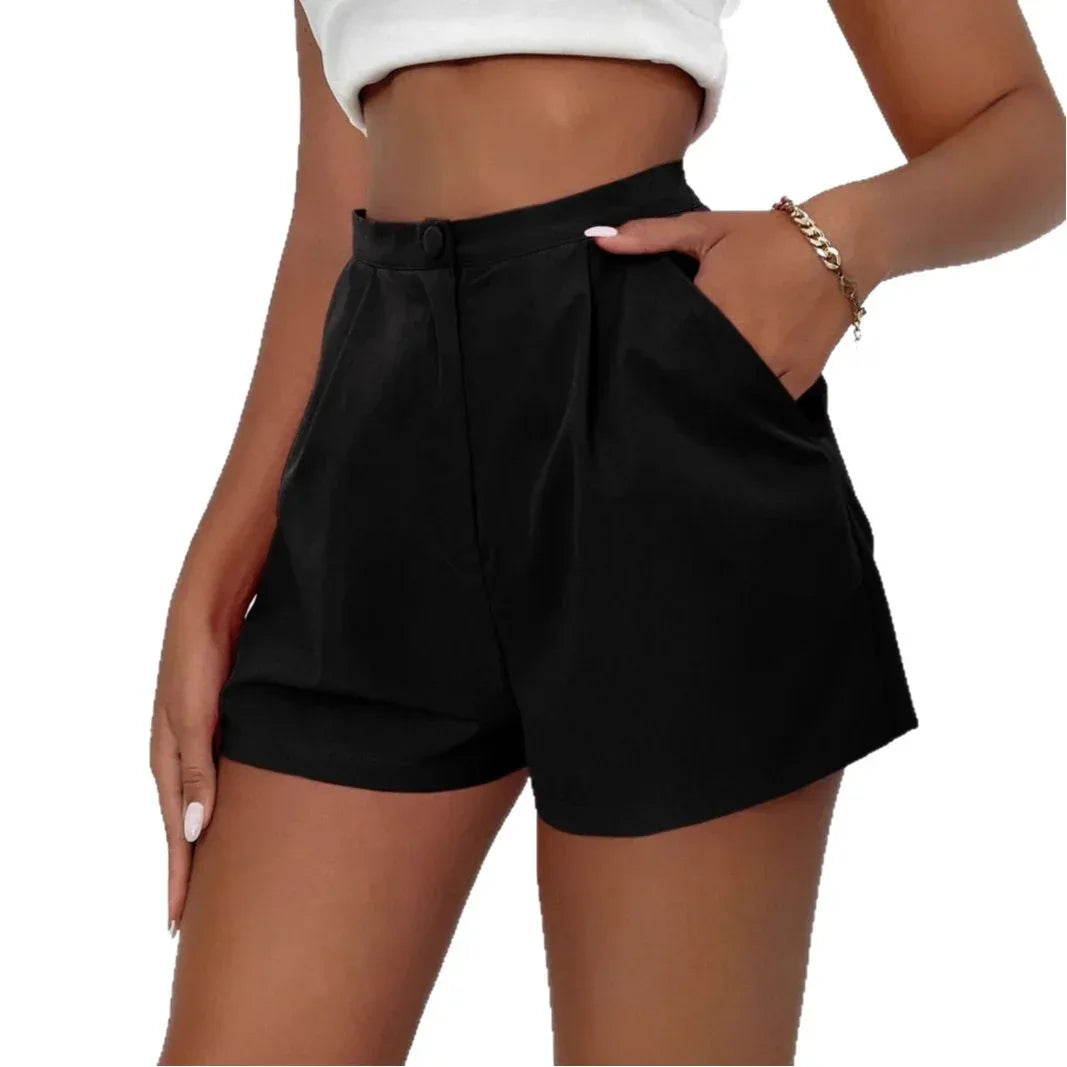 Sleek High Waisted Shorts with Belt