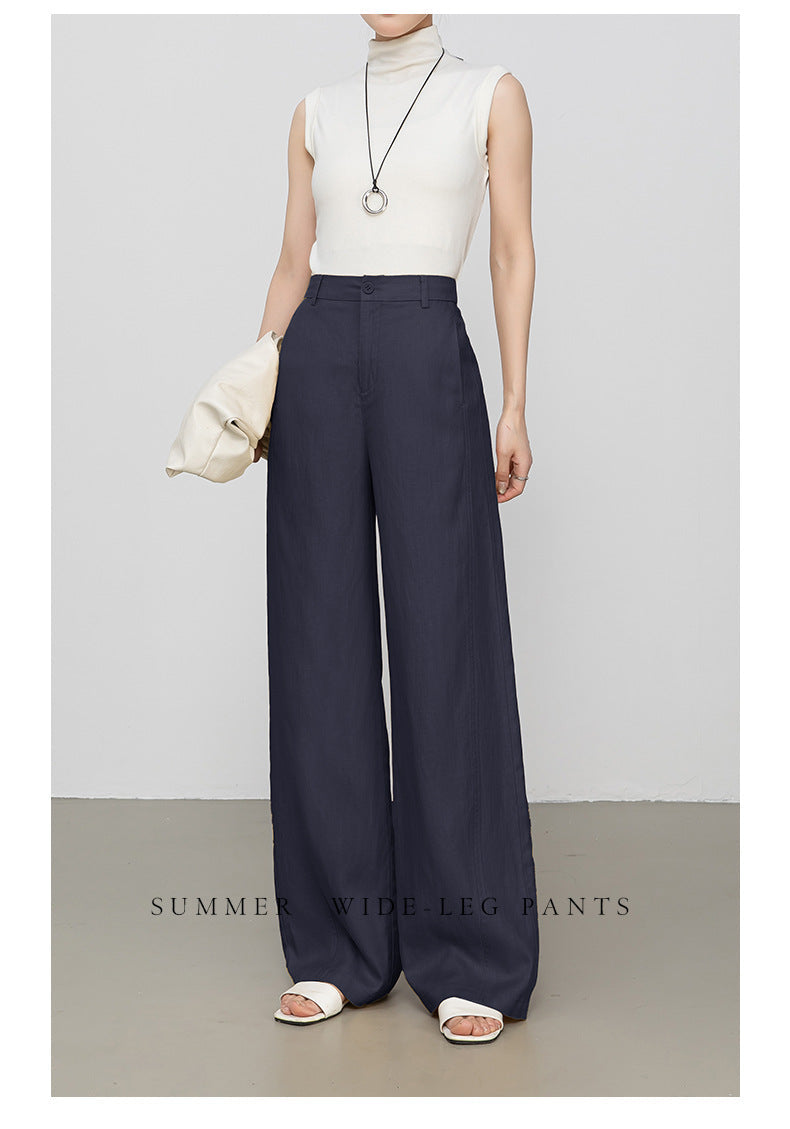 Wide leg linen pants with natural summer drape