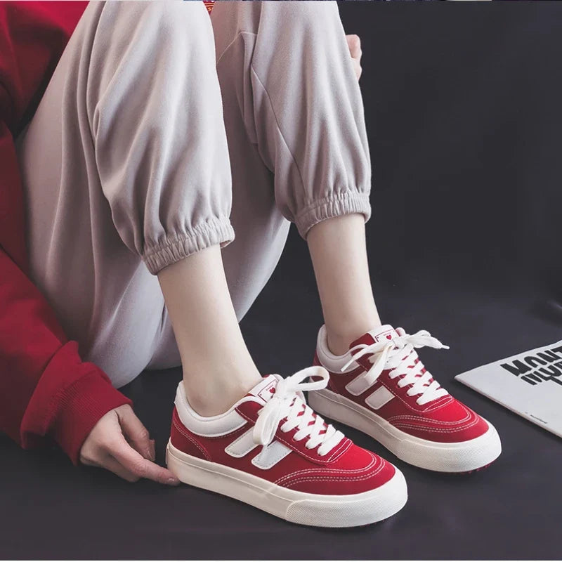 Outdoor Runners Jogging Sneaker Women Canvas Casual Walking Shoes Autumn Fashion Flat Without Heel Spring Girls Tennis Traine