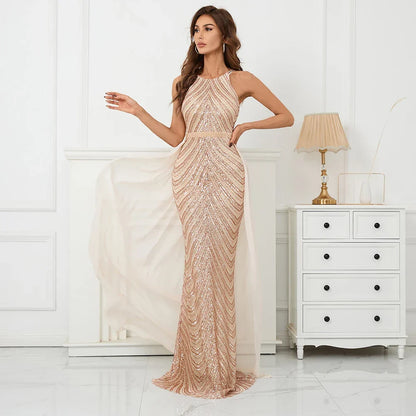 Green Off Shoulder Tassel Sequin Evening Dress Sexy Cross Back Party Dress
