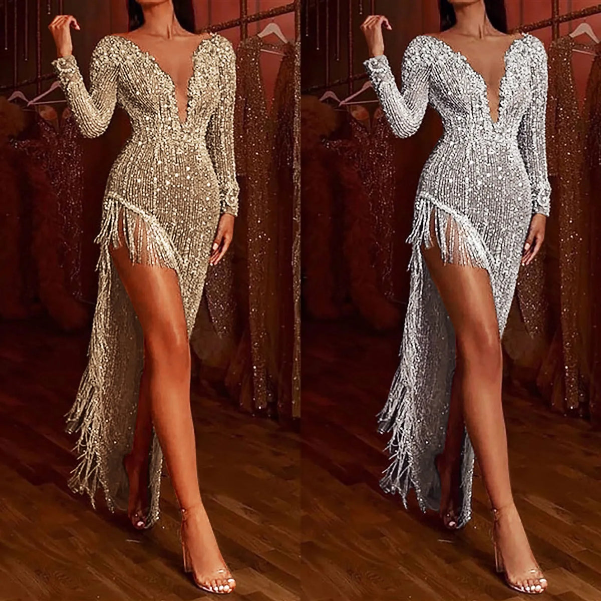Sexy Asymmetrical Dress Womens Gown Cocktail Bodycon Party Night Party Dress