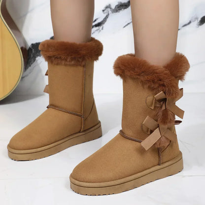 Winter Boots Fur Women's Snow Boots Low-top Warm Fur Shoes Men's and Women's Winter Short Boots Super Mini Outer Wear Non-sli