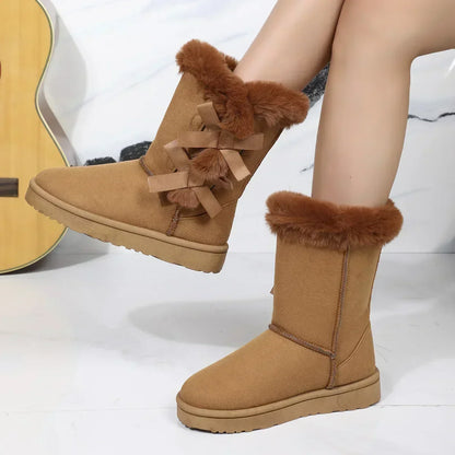 Winter Boots Fur Women's Snow Boots Low-top Warm Fur Shoes Men's and Women's Winter Short Boots Super Mini Outer Wear Non-sli
