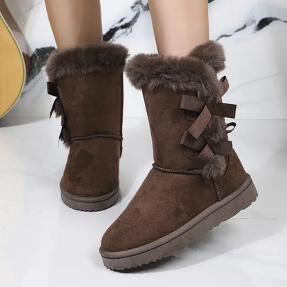 Winter Boots Fur Women's Snow Boots Low-top Warm Fur Shoes Men's and Women's Winter Short Boots Super Mini Outer Wear Non-sli
