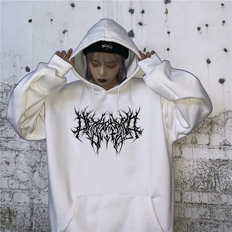 Women Hoodie Pullover Sweatshirt Autumn Cotton Hoodies Men Gothic Hip Hop Streetwear Oversize Winter Clothes Sweater Female T
