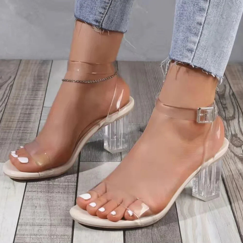 Korean Pointed Fashion Apricot Black Color Block Elegant Low Heel Pumps
