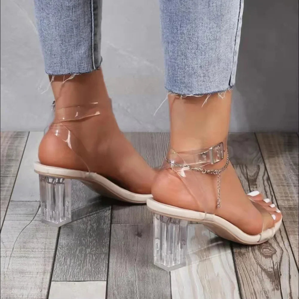 Korean Pointed Fashion Apricot Black Color Block Elegant Low Heel Pumps