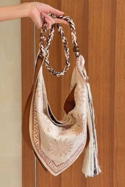 Bohemian Style Tassel Pendant Vacation Crossbody Bag