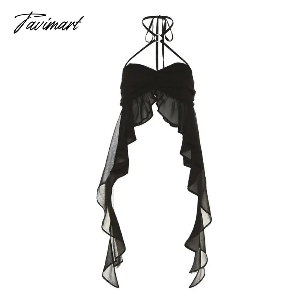 Backless Sling Women Hot Girl Sexy Blue Streetwear Y2K Tops Summer Fashion Woman Corset Wrap Chest Tops