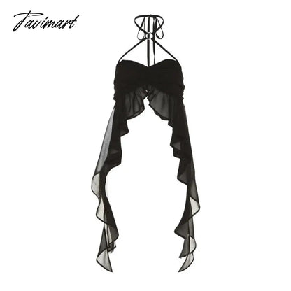 Backless Sling Women Hot Girl Sexy Blue Streetwear Y2K Tops Summer Fashion Woman Corset Wrap Chest Tops