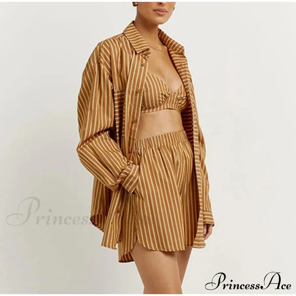 Blouse Outfits With Clothing Pieces Blouses Two Fashion Warm-Season Mini Tracksuits Women Cotton Sets Shorts Fashion