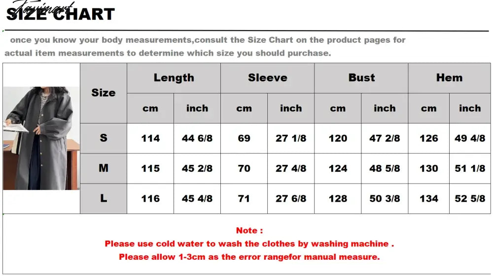 Chic Women Trench Coat Casual Women's Long Outerwear Loose Overcoat Autumn Winter Fashion Single-breasted Windbreaker Femme