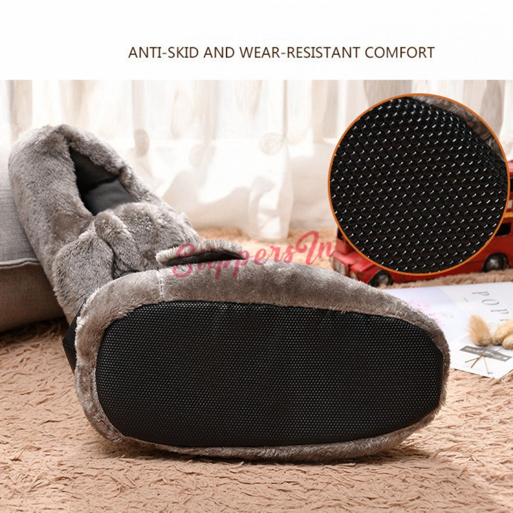 Cute Dog Slippers for Adults Fuzzy Animal Slipper Shoes