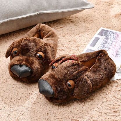 Cute Dog Slippers for Adults Fuzzy Animal Slipper Shoes