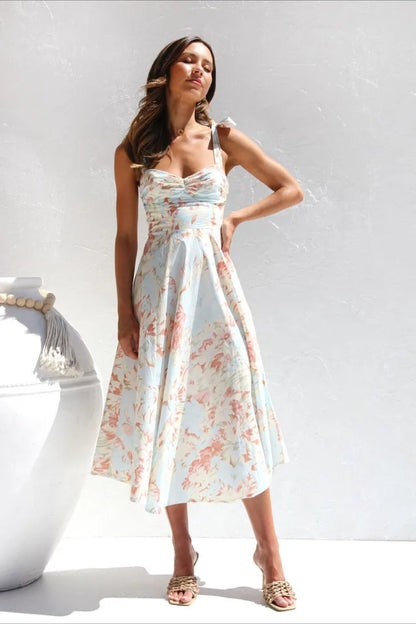 Boho Sleeveless Maxi Floral Dress