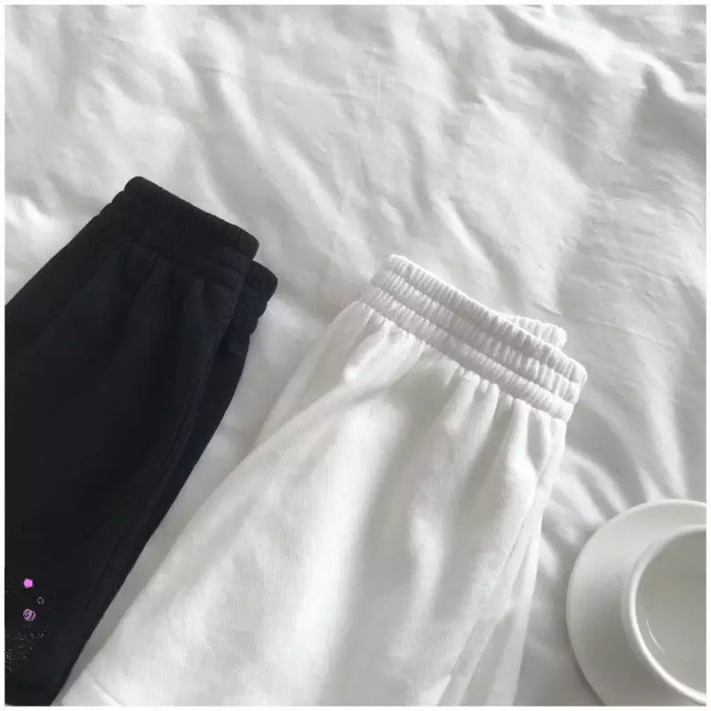 Cute Black White Sky Star Moon Planet Embroidery Casual Sport Shorts Cycling Running Gym High Waist E-Girl Kawaii Korean Japanese Harajuku Streetwear