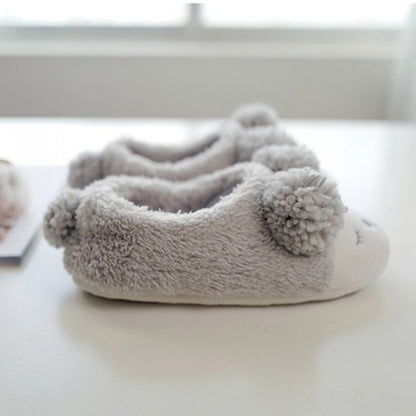 Cozy Women's Fleece Slippers Pom Pom Sheep House Shoes