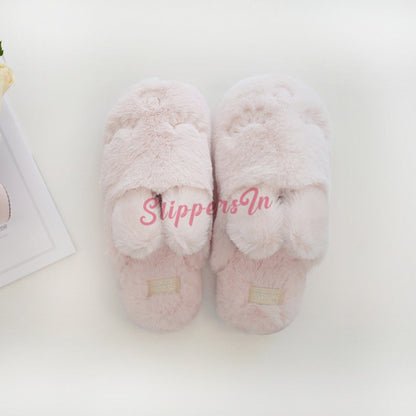 Cute Bunny Slippers For Girls Pink Womens House Slippers