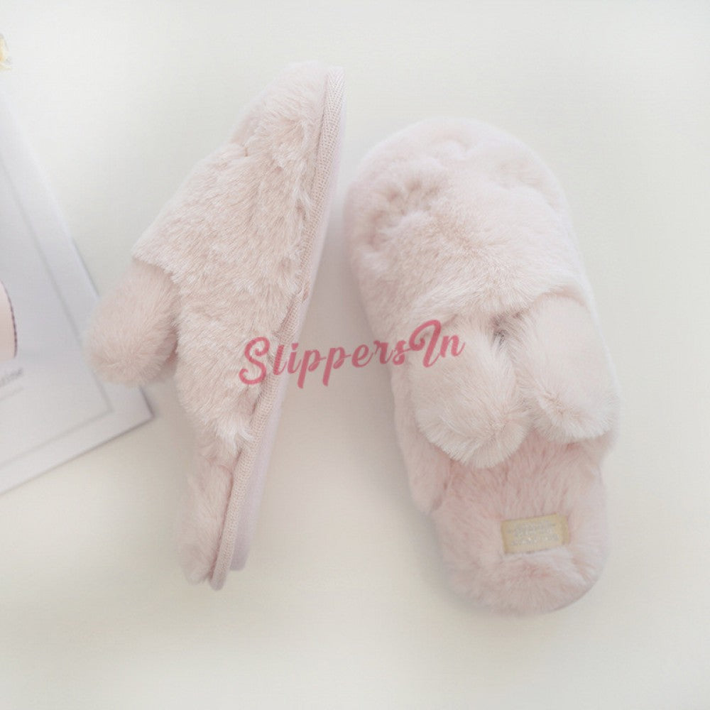 Cute Bunny Slippers For Girls Pink Womens House Slippers