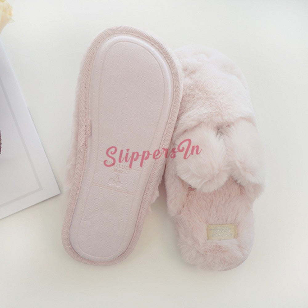 Cute Bunny Slippers For Girls Pink Womens House Slippers