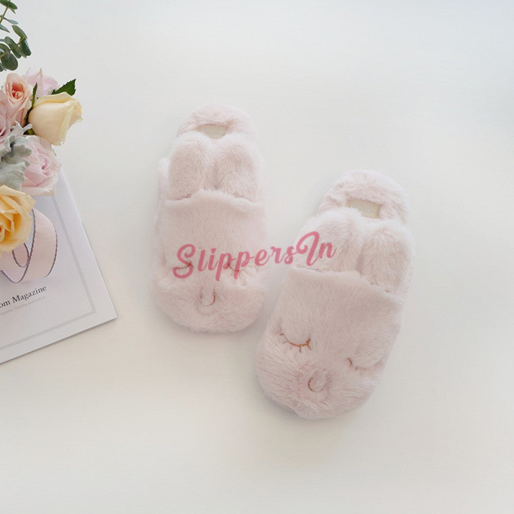 Cute Bunny Slippers For Girls Pink Womens House Slippers