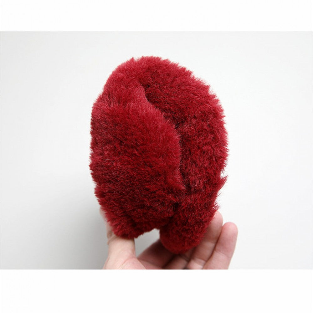 Cozy Women's Red Slippers Ballerina Slippers with Heart Embellishment