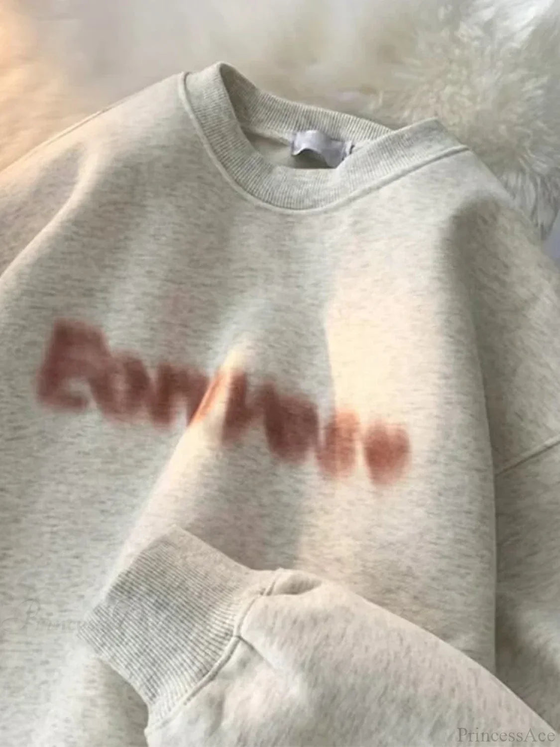 Goth Letter Print Cotton Sweatshirt