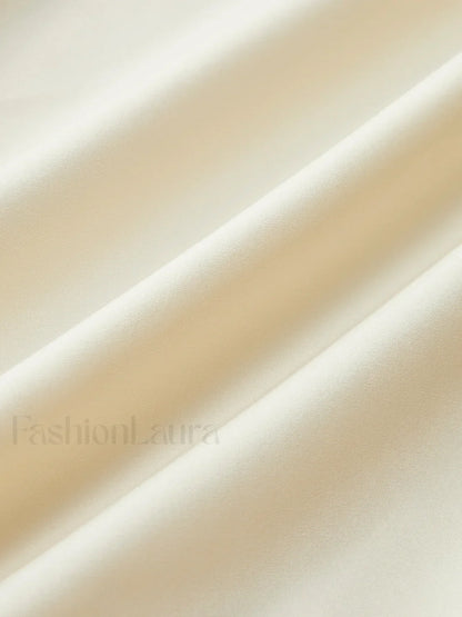 Off-white Halter Backless Pockets Dress
