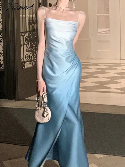 Halter Bodycon Dress Women Elegant Summer New Fashion Evening Party Sexy Ladies Long Vestidos Vintage Female Prom Clothing