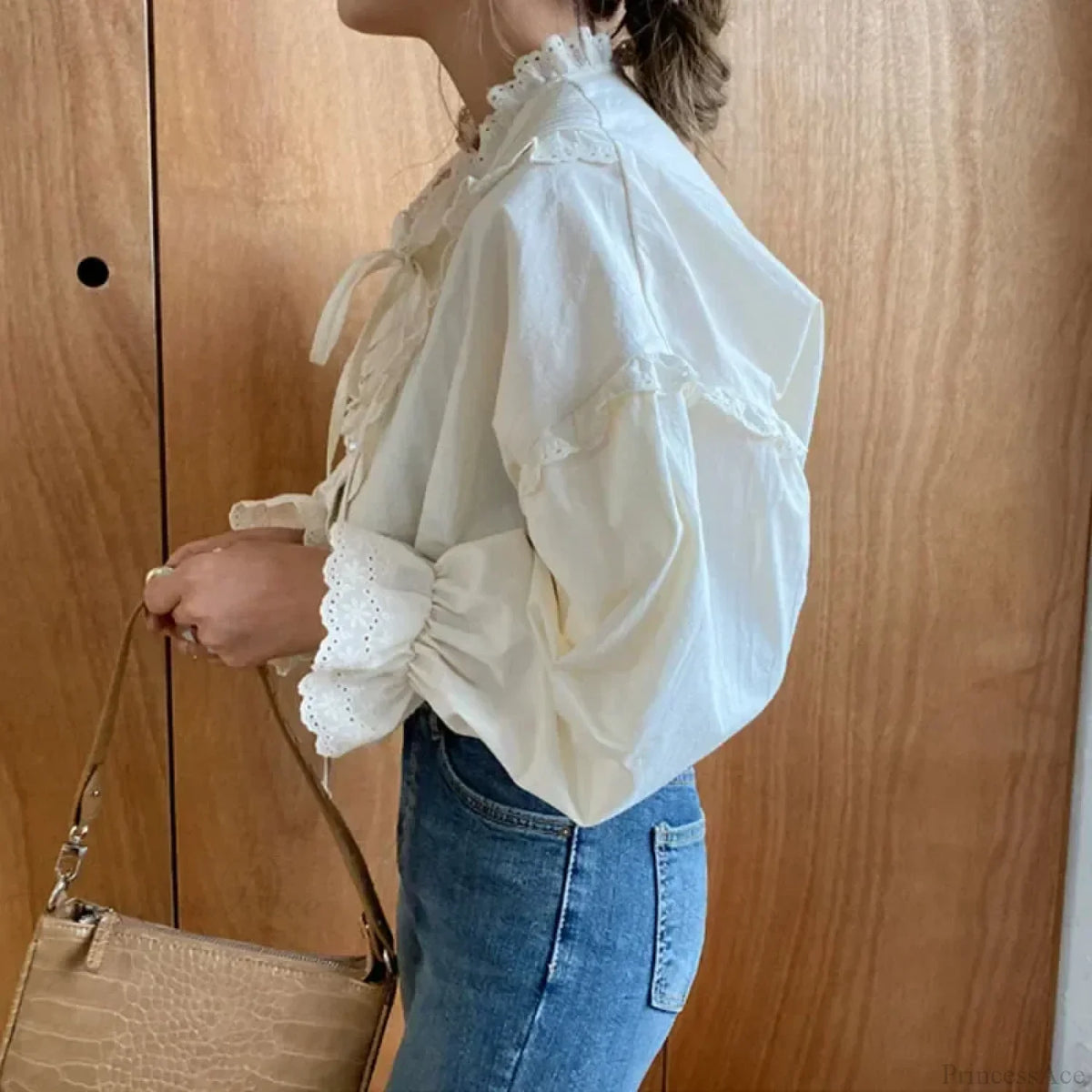 Hollow Out Elegant Casual Blouse Women Blouses