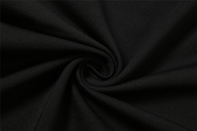 Choker Neck Asymmetric Cutout Sheer Ruffle Hem Bodycon Mini Dress