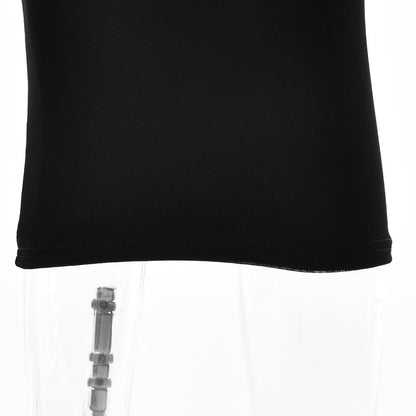 Choker Neck Chest Cutout Mesh Sleeve Zip Up Bodycon Midi Dress