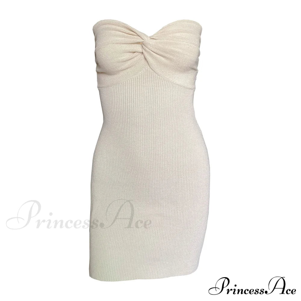 Knit Twisted Stylish Tube Mini Dress