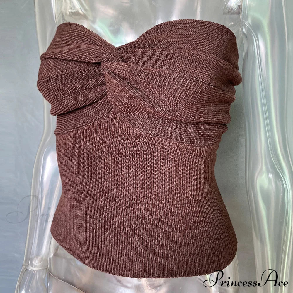 Knit Twisted Stylish Tube Top