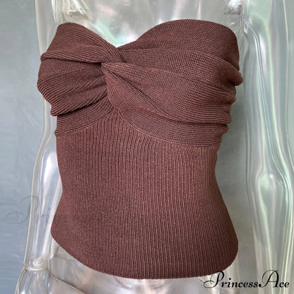 Knit Twisted Stylish Tube Top