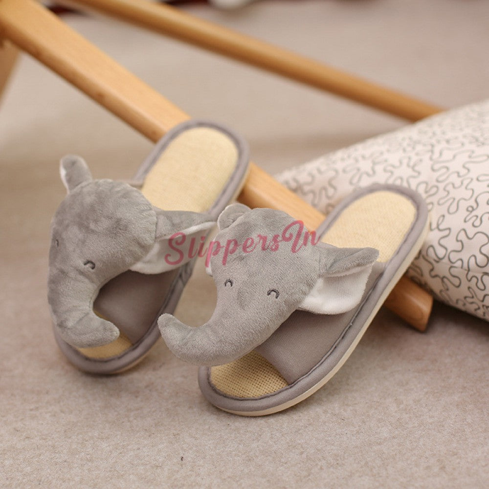 Animal Slippers for Boys and Girls Shark Elephant House Slippers