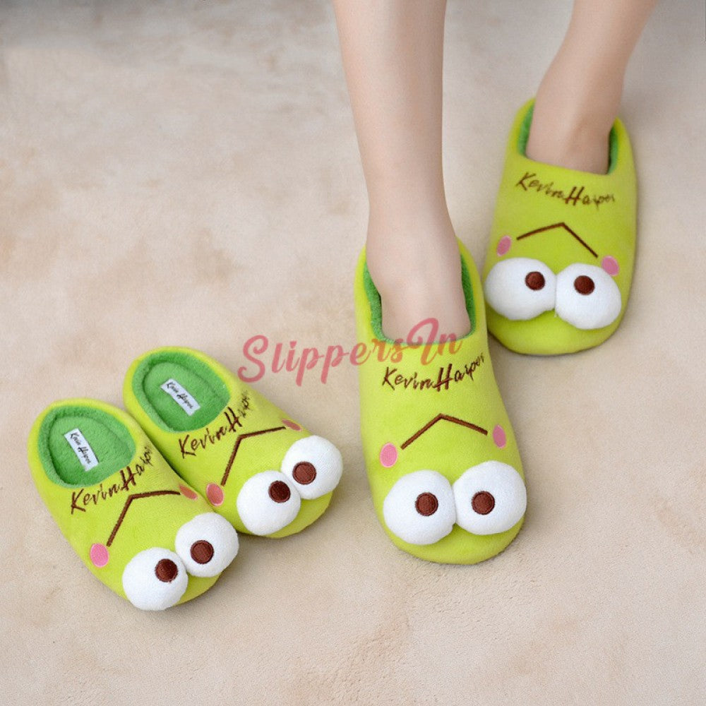 Animal Frog Slippers for Adult and Kids Family House Shoes