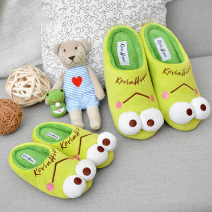 Animal Frog Slippers for Adult and Kids Family House Shoes