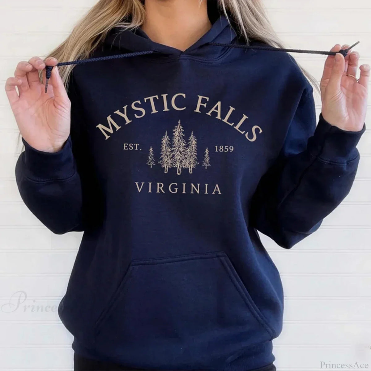 Mystic Falls Virginia Salvatores Vampire Fan Unisex Long Sleeve Hoodie