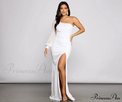 Odette Formal One Charming Shoulder Crepe Mermaid Dress