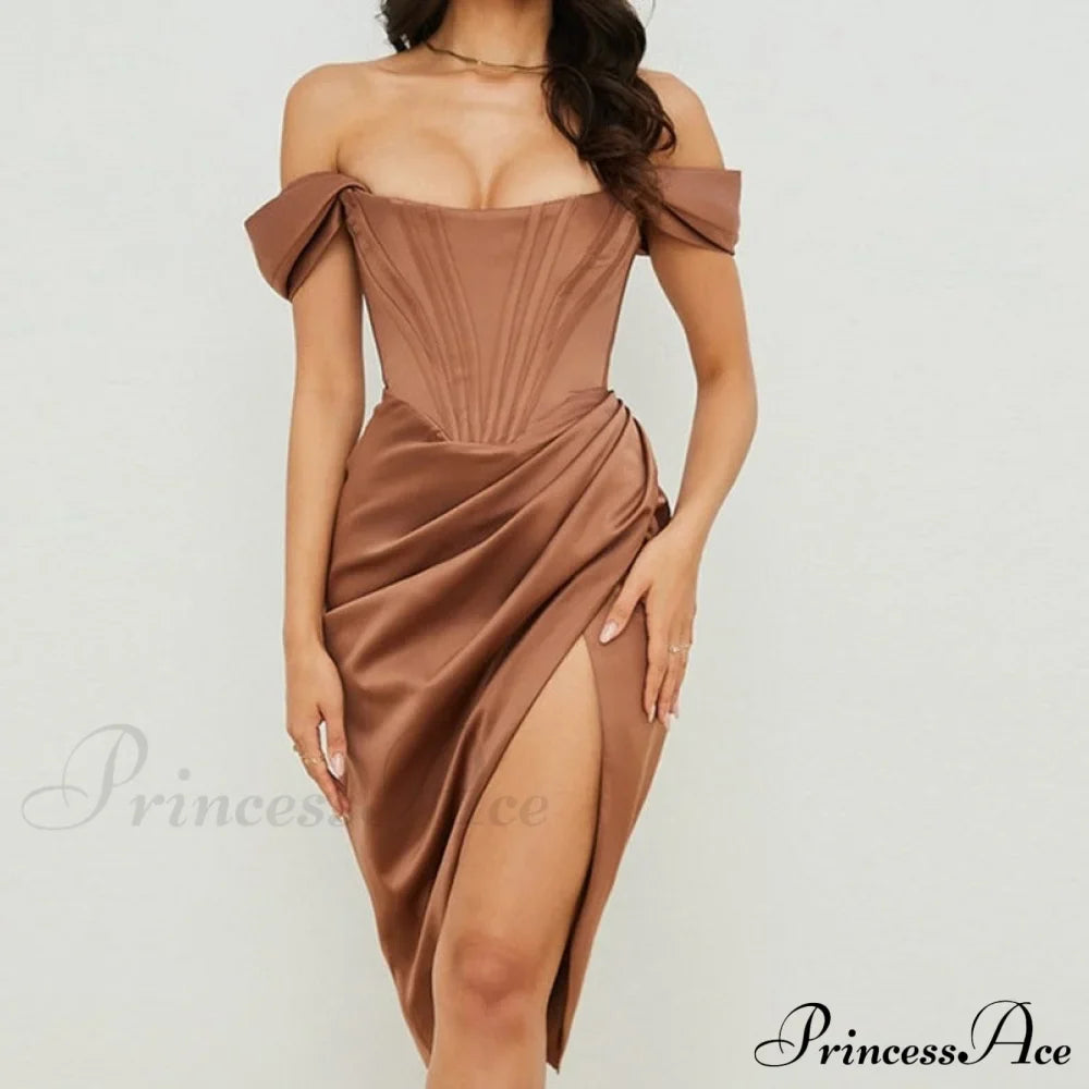 Party Midi Evening Bodycon Cb Women Celebrity Club Gown Gown of House Satin Dress