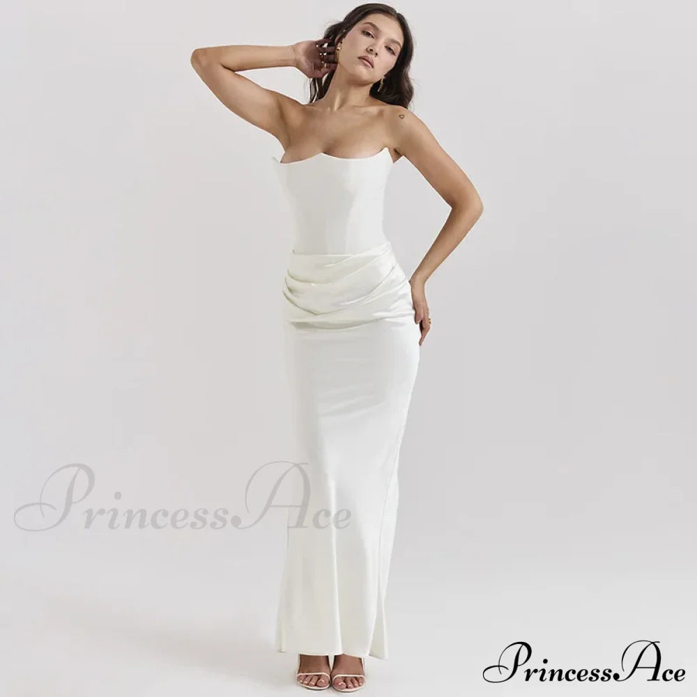 Satin Corset Stylish Maxi Dress