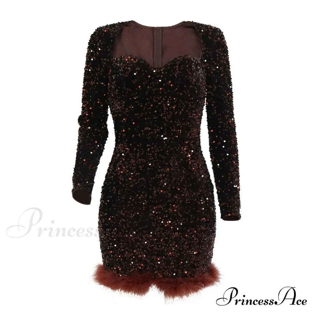 Sexy Luxury High Trendy Waist Short Dress