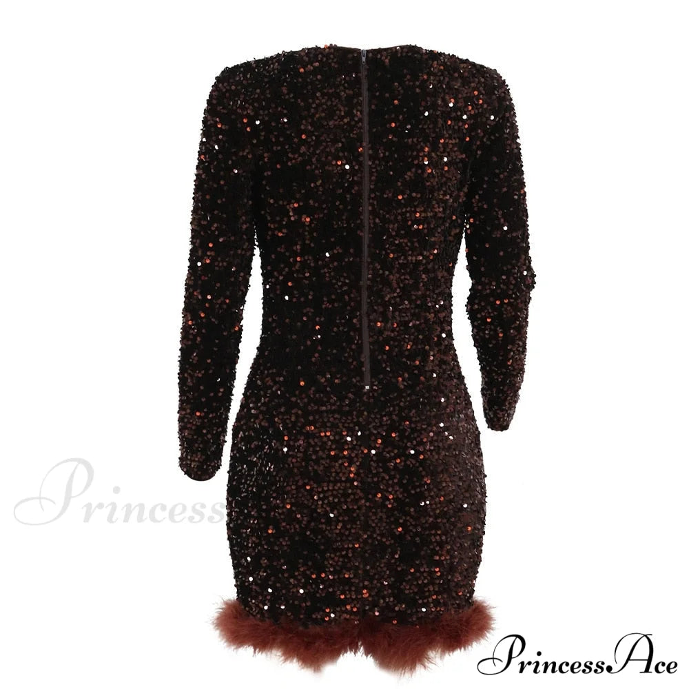 Sexy Luxury High Trendy Waist Short Dress