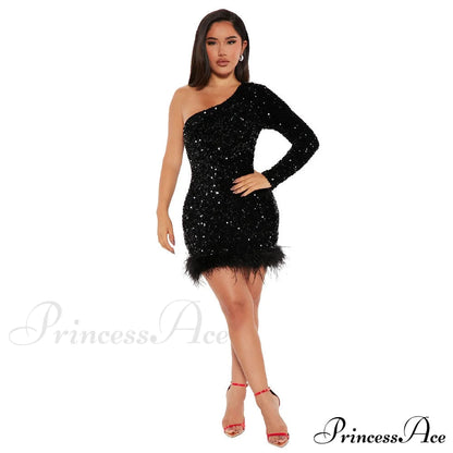 Sexy Luxury High Trendy Waist Short Dress