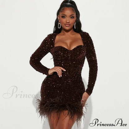 Sexy Luxury High Trendy Waist Short Dress