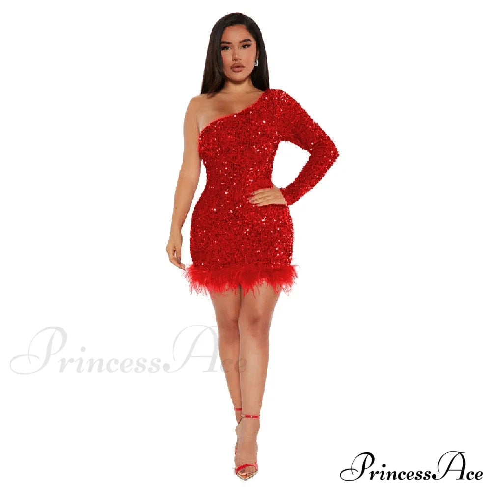 Sexy Luxury High Trendy Waist Short Dress