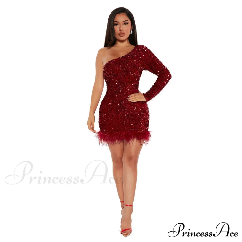 Sexy Luxury High Trendy Waist Short Dress